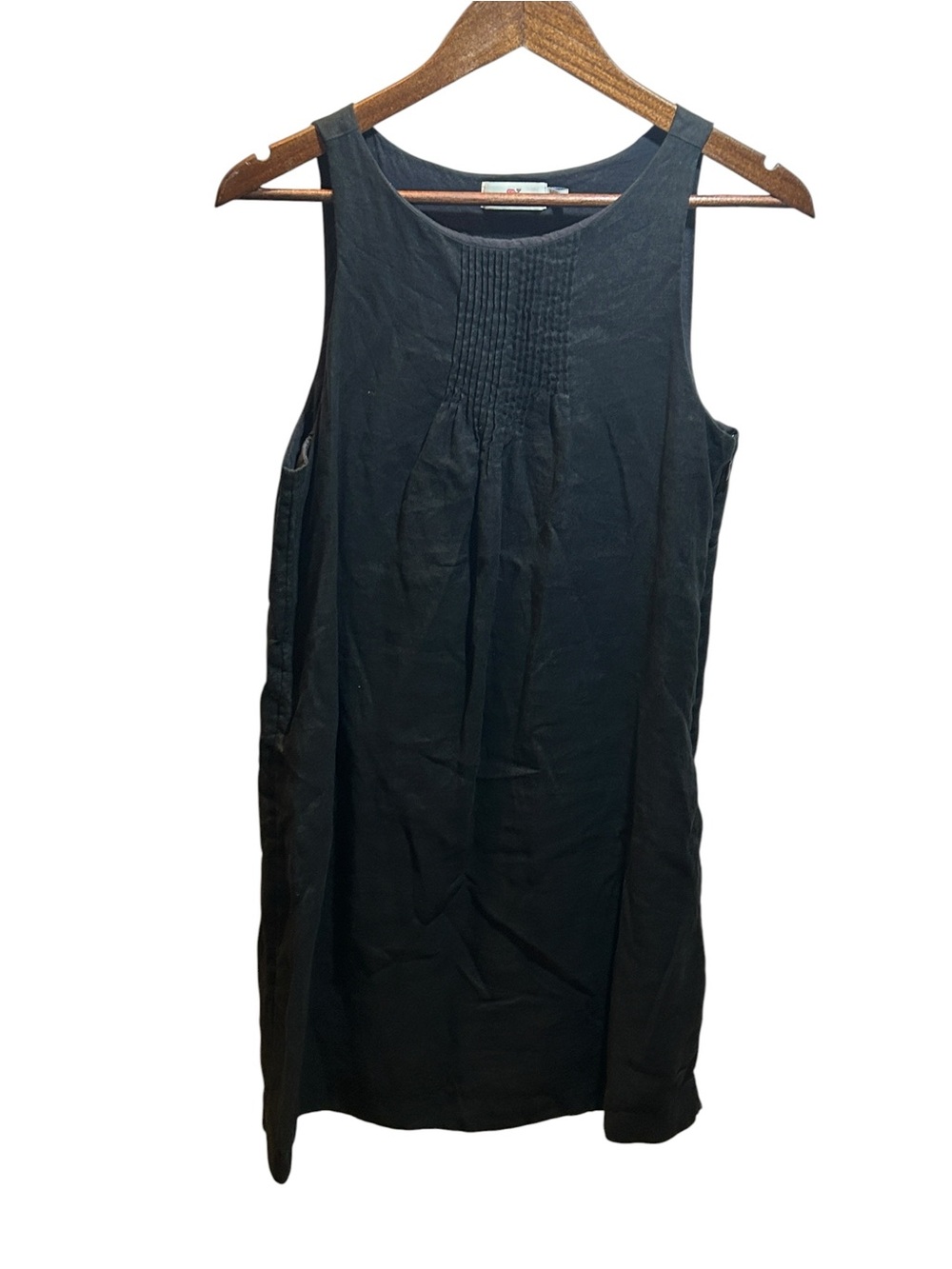 Vineyard Vines NWT Linen Pintuck Swing Dress Lined Jet Black Size 2 Side Zip